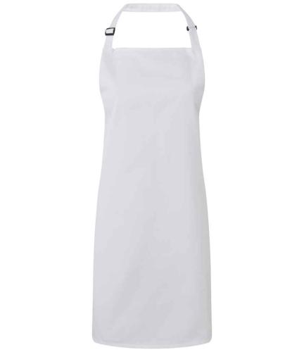 Premier Antimicrobial Bib Apron - WHI - ONE